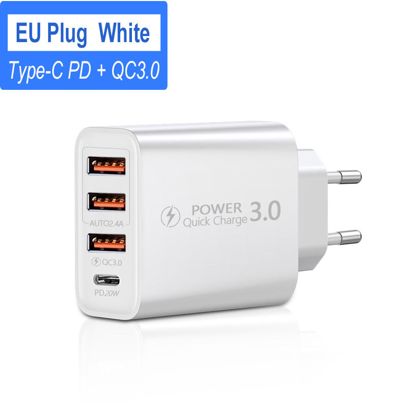 Chargeur de voyage American Standard European Standard 3USB Type-C Fiche de recharge 3USB PD Multi