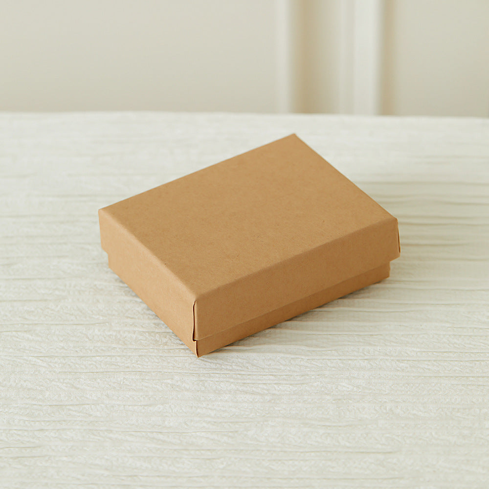 Boîte à bijoux en papier Kraft rétro emballage cadeau