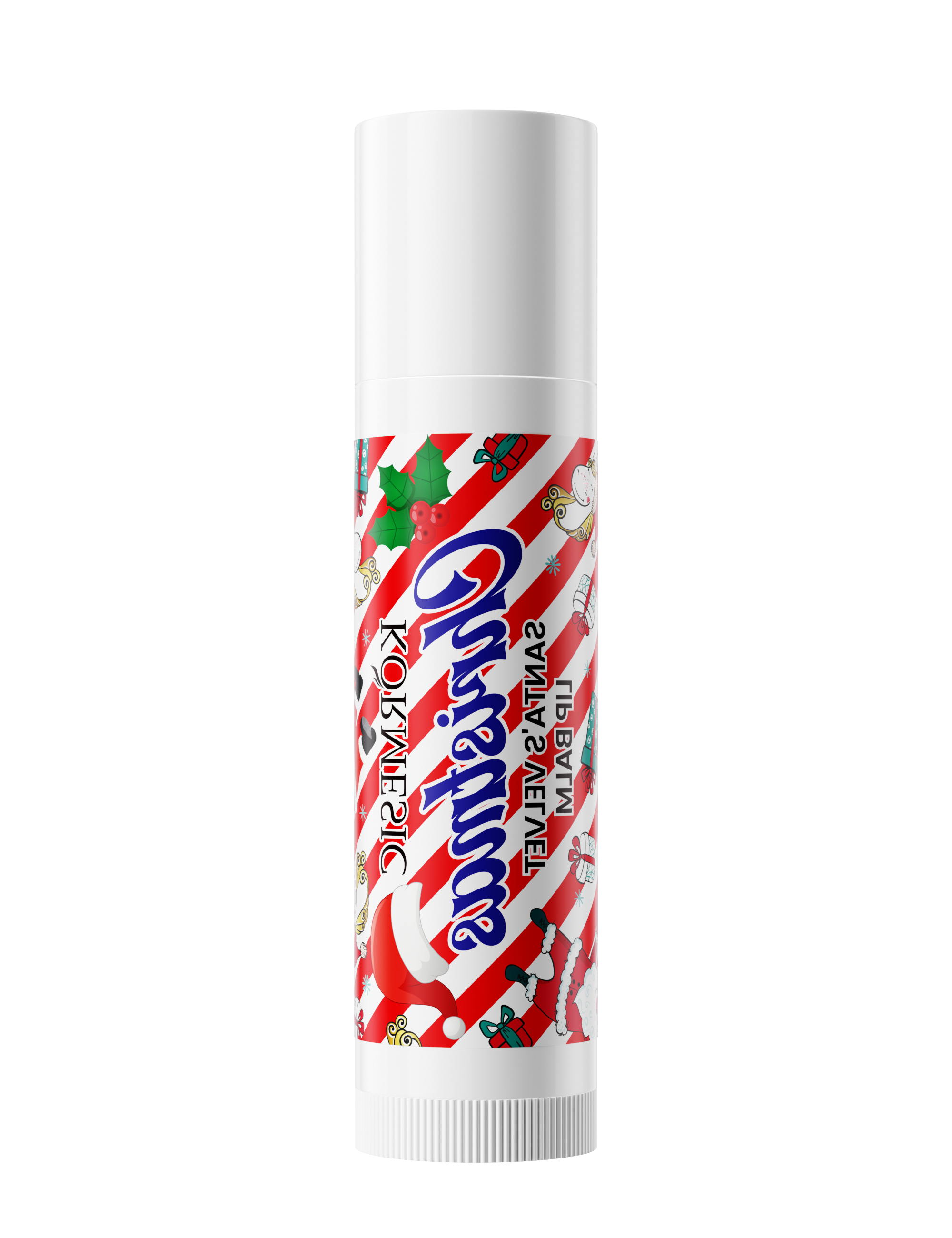 Baume à lèvres cadeau en velours du Père Noël