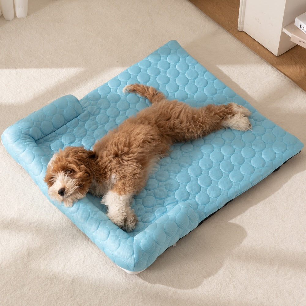 Pet Cooling Mat Dog House Crate Cat Ice Silk Sleeping Cooling Bed