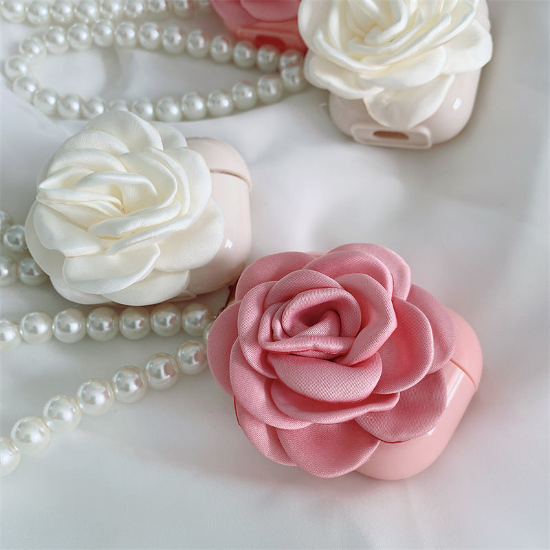 Camellia Pearl Chaîne Bluetooth casque sans fil housse Stereo Soft Shell