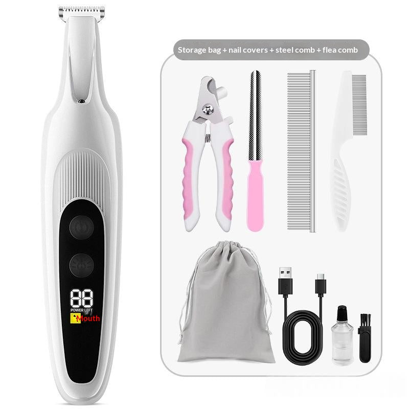 Clipper sans fil lavable à corps entiers pour animaux de compagnie à faible bruit