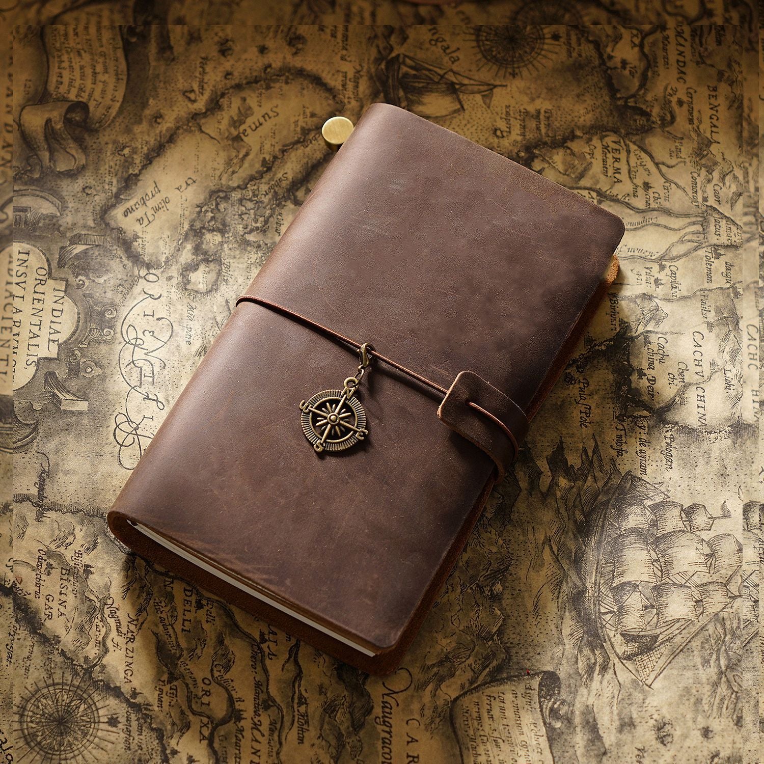 Carnet de voyage Cowhide Leather Journal Vintage