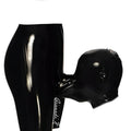 Lycra flat-front pants in natural skin tone for men
