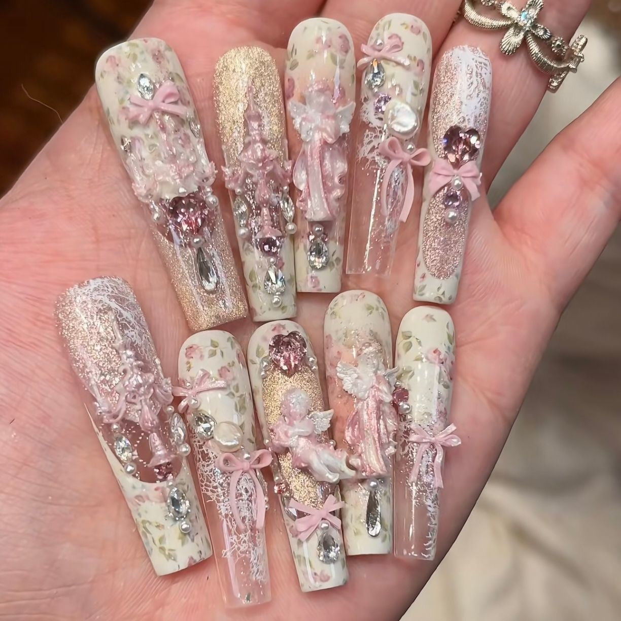Stickers Retro Baroque Faux Nail