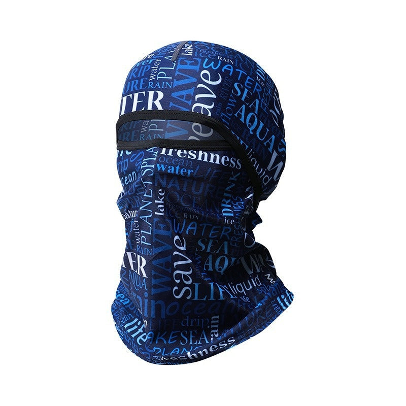 Summer Ice Silk Sun Protection Masque de protection de la tête des hommes Full Face Fishing Sun Protection Scar