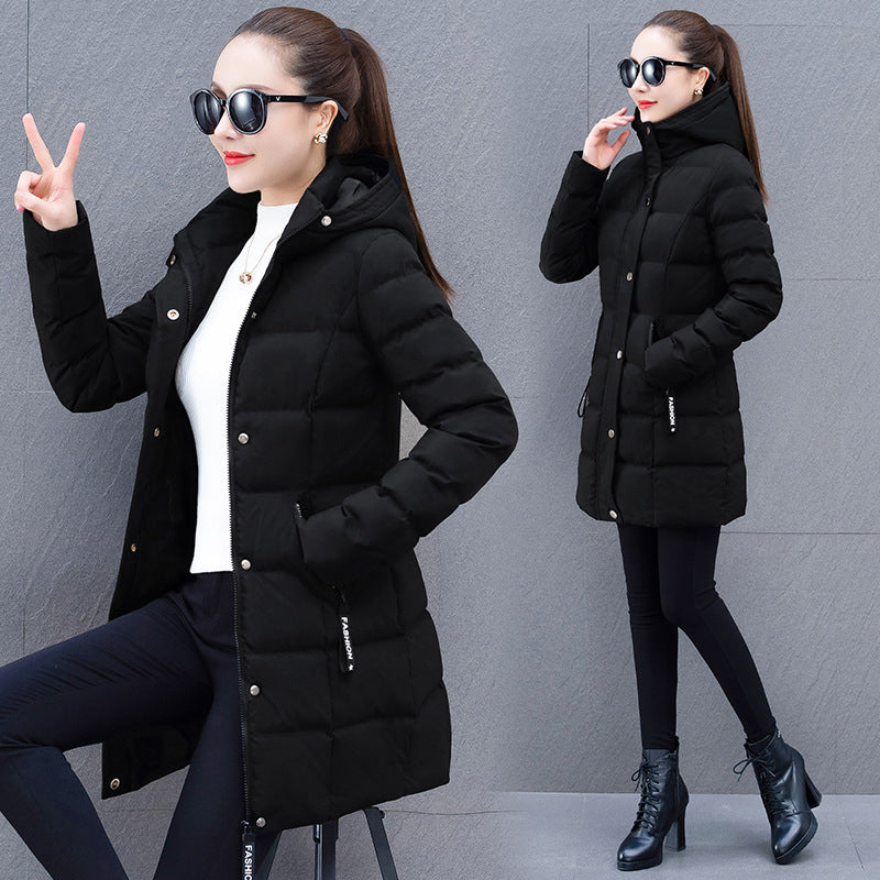 Manteau à capuche mi-longueur pour femmes