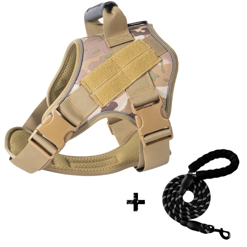Corde de traction pour gros chiens Harnais tactique respirant