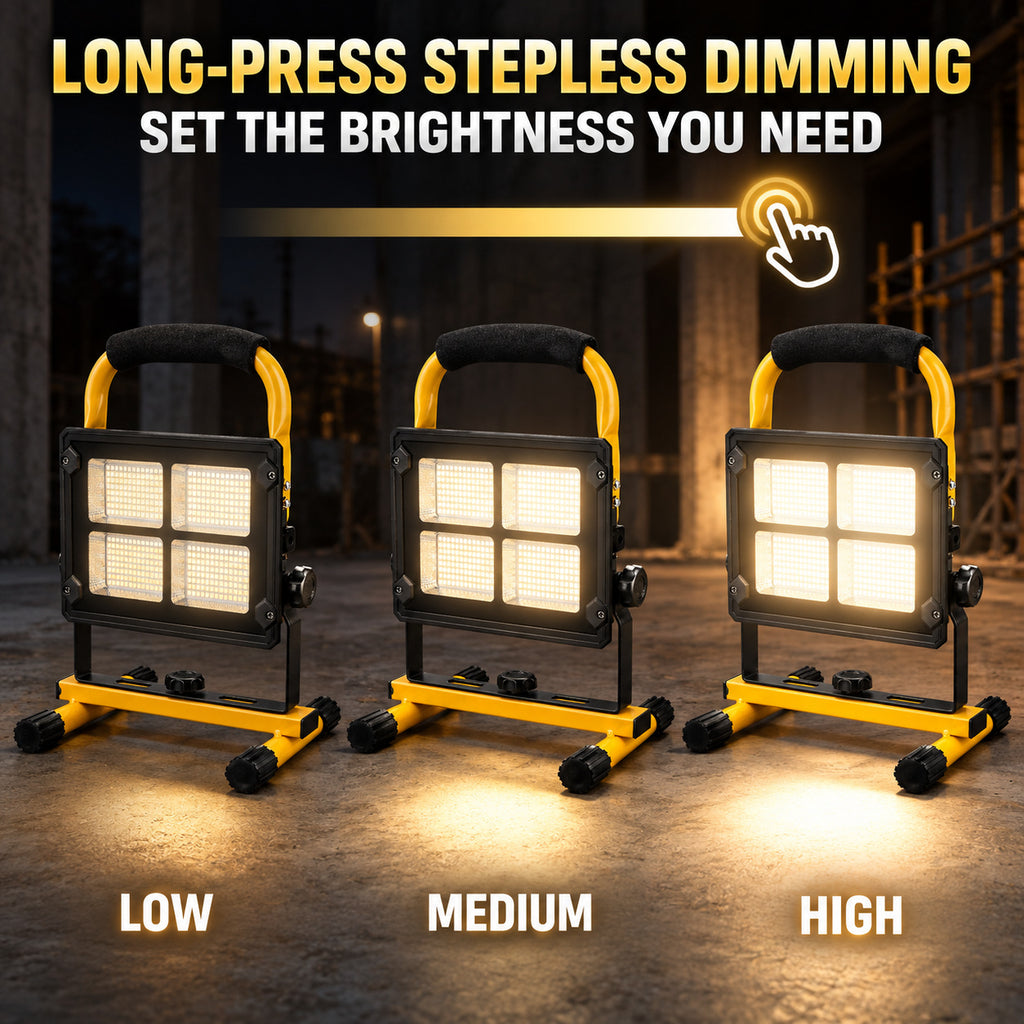 Éclairage de la batterie rechargeable alimenté par l'énergie solaire Type C LED Lumière de déluge W877 2 Dimmable Outdoor