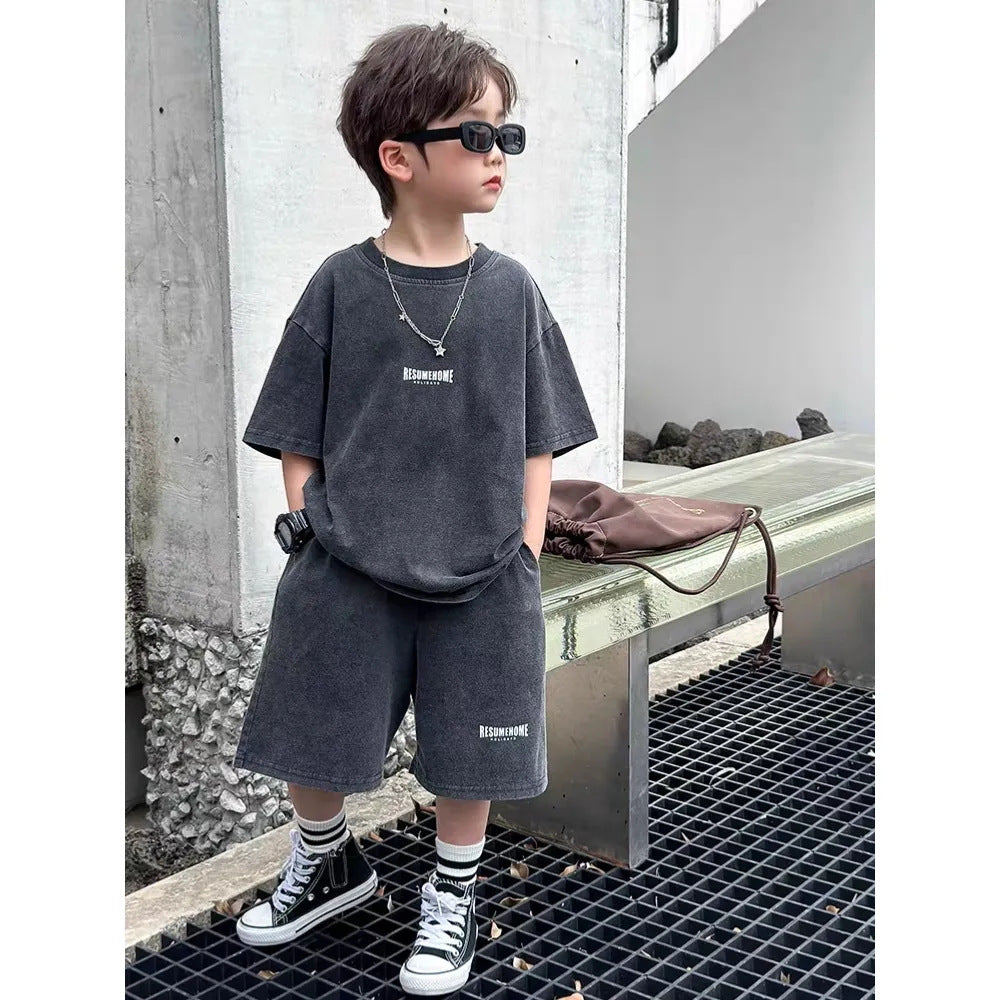 Garçons' Cool et élégant coton deux pièces sport Outfit