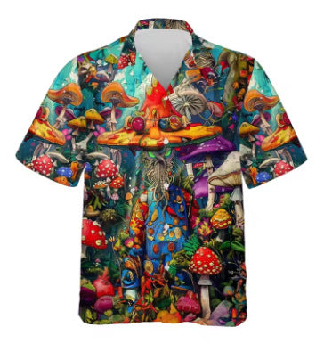 Chemise Homme imprimé en 3D avec motif abstrait haut de plage