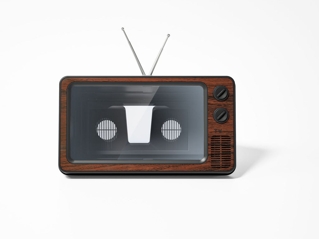 Accueil Blu-ray Support de téléphone de bureau Creative Retro TV Écran agrandi Support de téléphone mobile