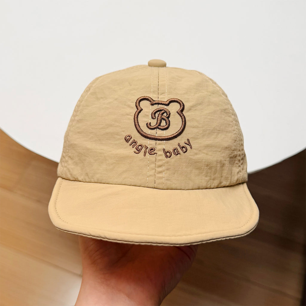 Style coréen mignon petit ours brodé Alphabet bébé chapeau de soleil
