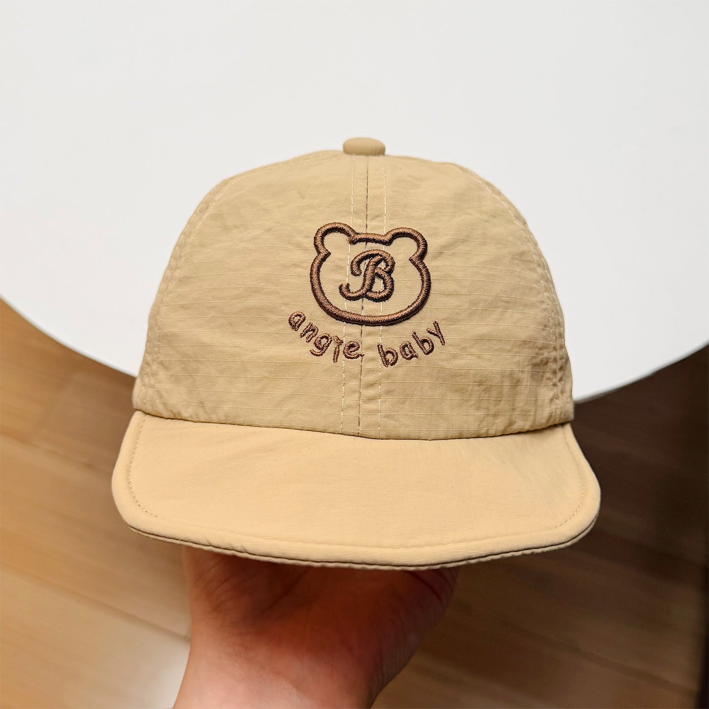 Style coréen mignon petit ours brodé Alphabet bébé chapeau de soleil