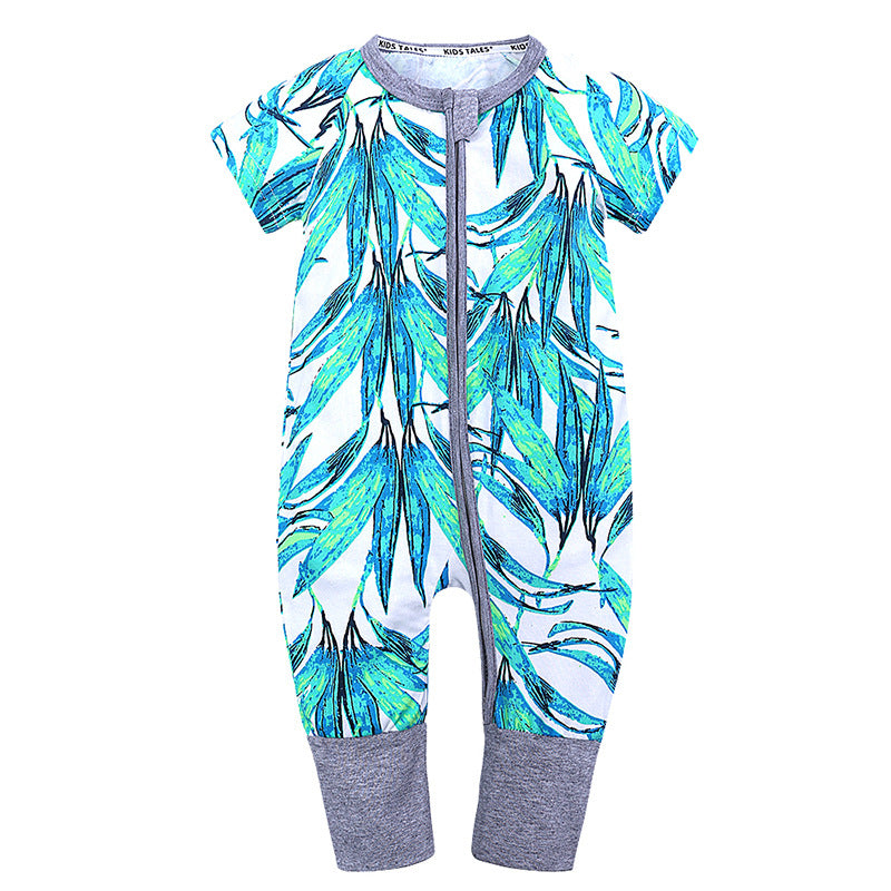 Short-sleeved baby bodysuit