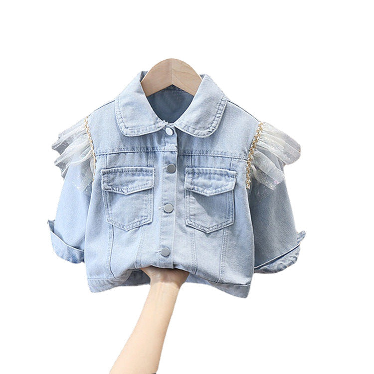 Kitten veste de denim de mode décontractée coréenne