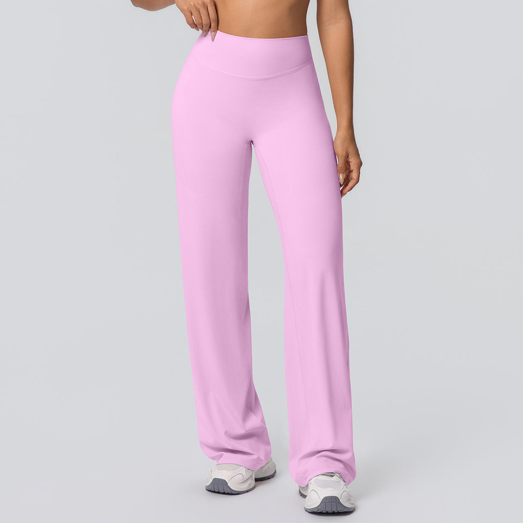 Pantalon de yoga en couleur solide, taille haute C'est un coup de pied