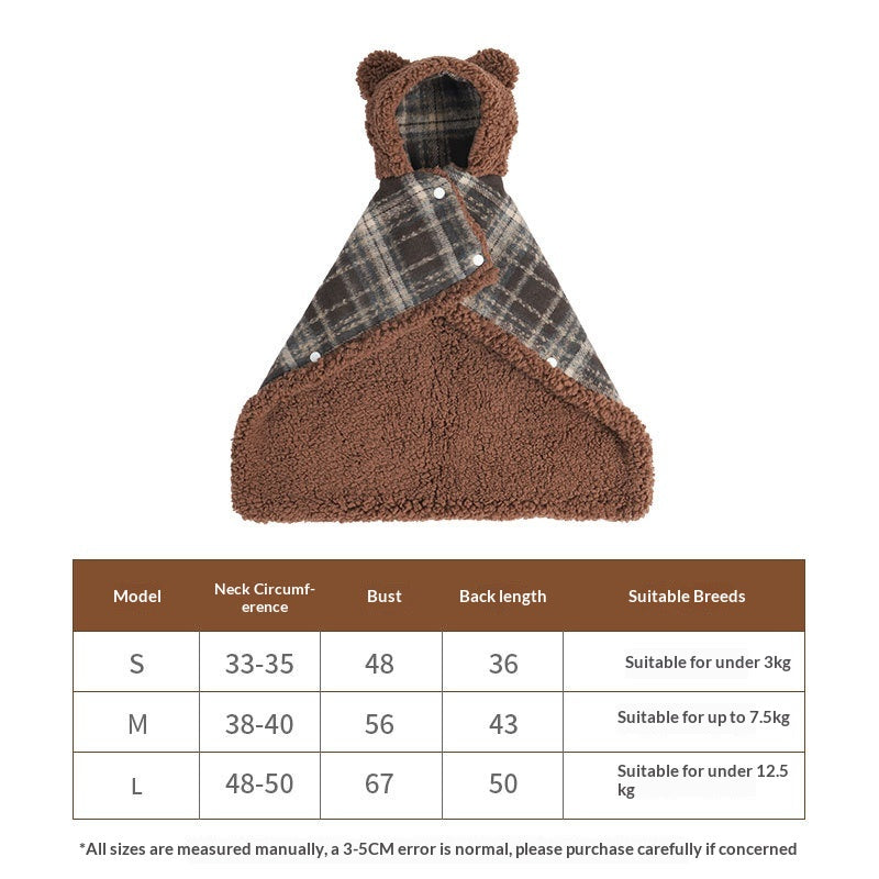 En peluche Cape Retro Maillard-style se vêtir comme un enveloppement ou le draper sur vous