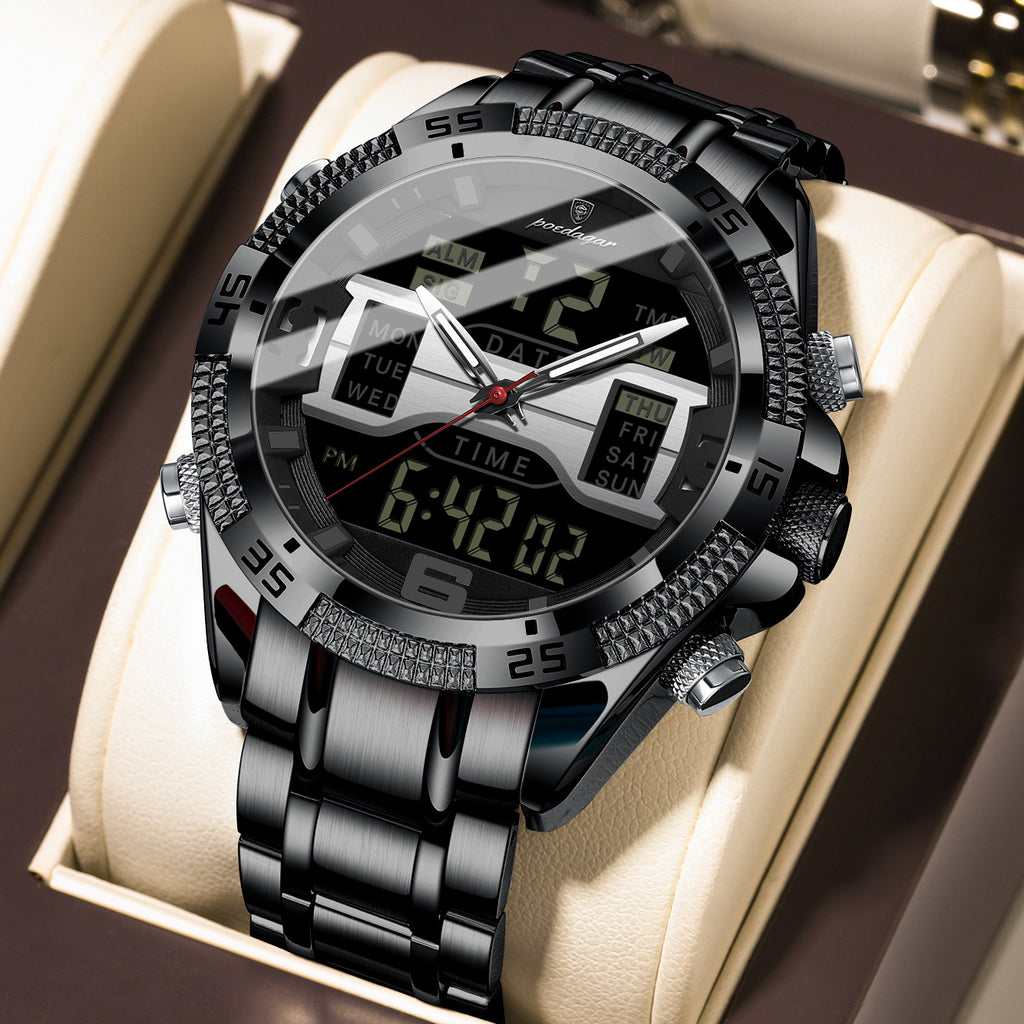 Montre électronique multifonctionnelle pour hommes