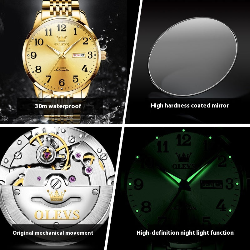 Montre mécanique automatique de simplicité pour hommes