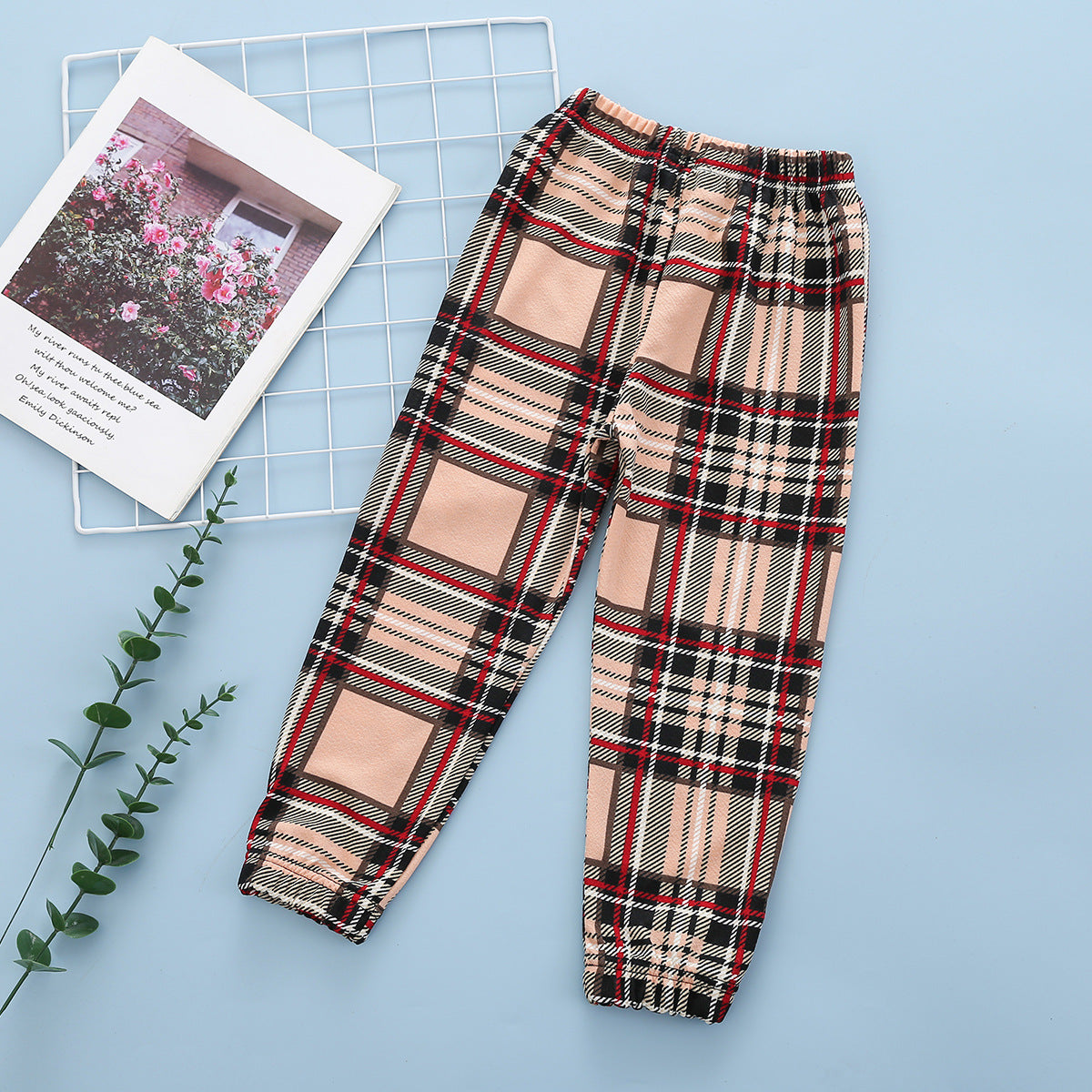 Filles Mode Casual Plaid Imprimer Pantalons