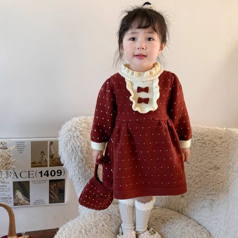 Robe de soirée en tricot chic de style coréen