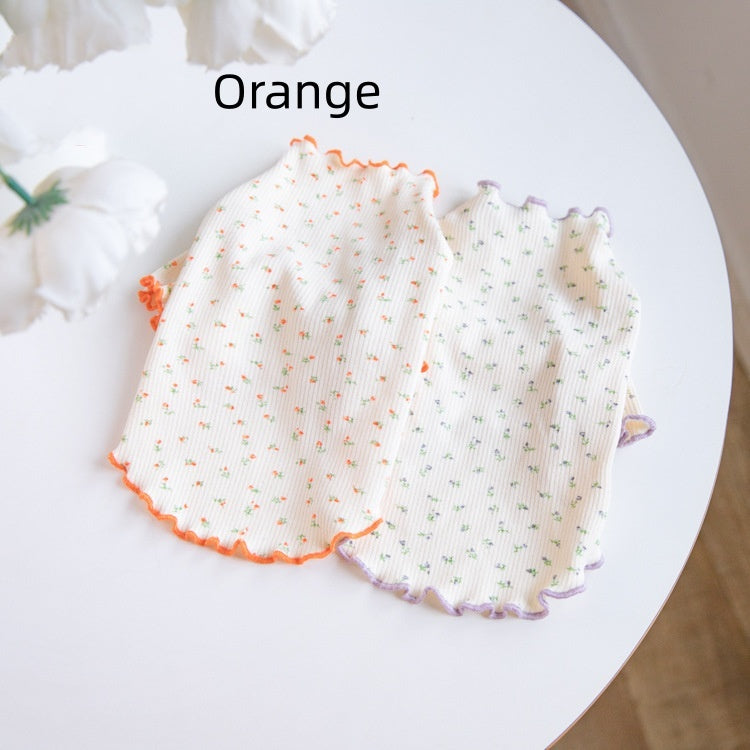 Pet apparel at the base, floral pattern