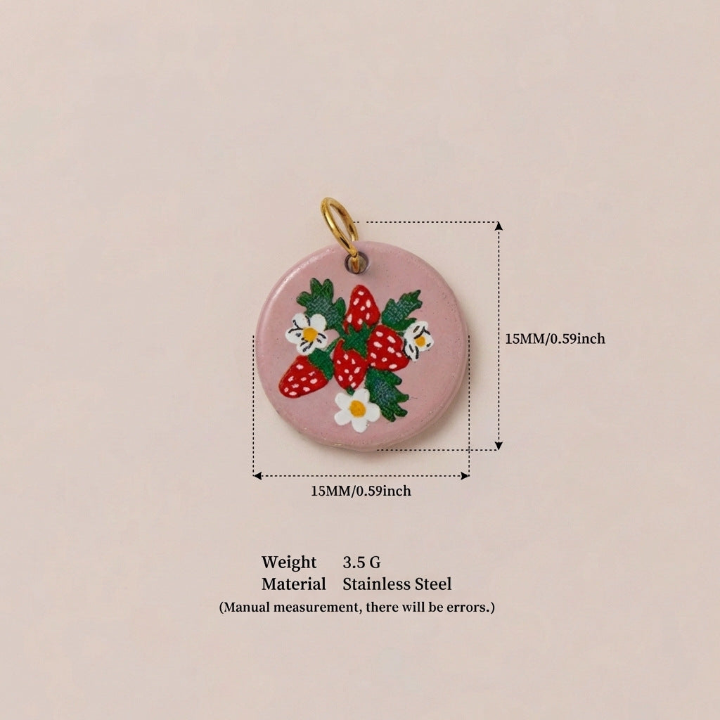 Accessoire pendentif à imprimé floral