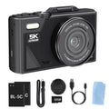 1Pc 5K 75MP Caméra numérique pour la photographie Anti Shake WiFi Vlogging Caméra vidéo avec 9 Sh