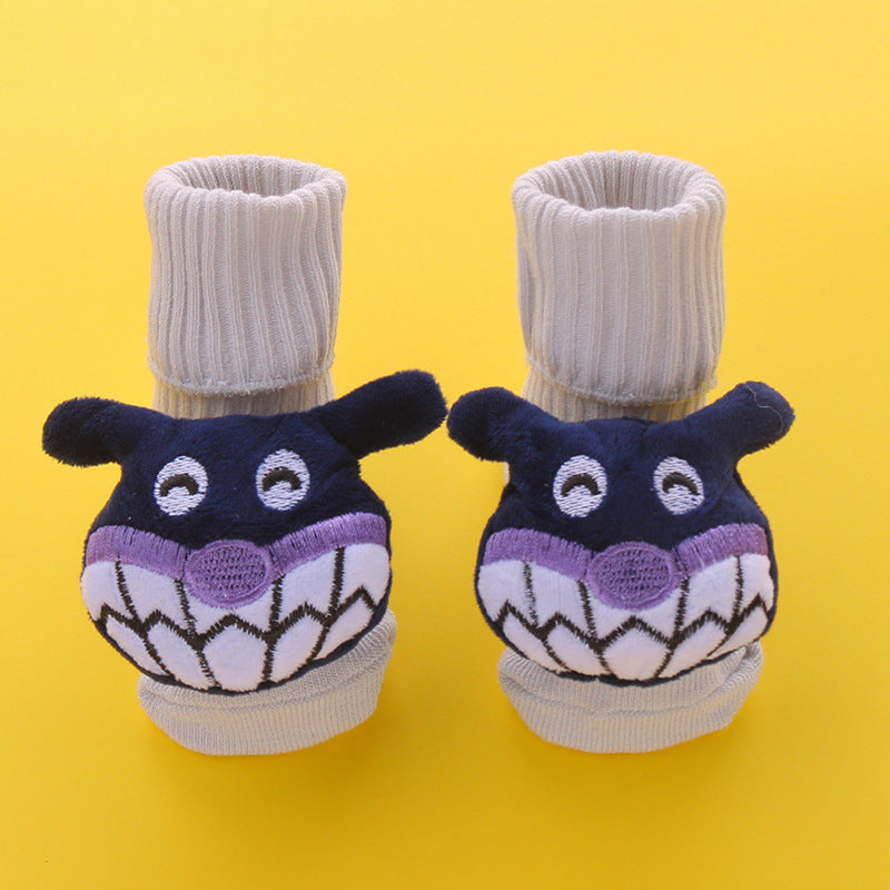Bébé nouveau-né double aiguille anti-dérapant ne se sent pas serré avec les chaussettes de chambre pieds