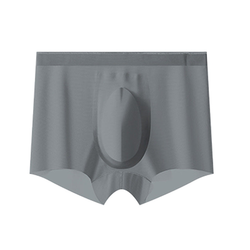 Été Rafraîchissant Respirant sous-vêtements en soie de glace homme sans couture Boxers ultra-mince Boyshorts
