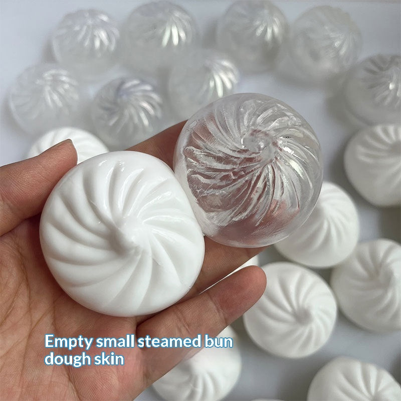 Simulation Bun à vapeur TPR Peau de boules creuses Bricolage Jouet anti-stress
