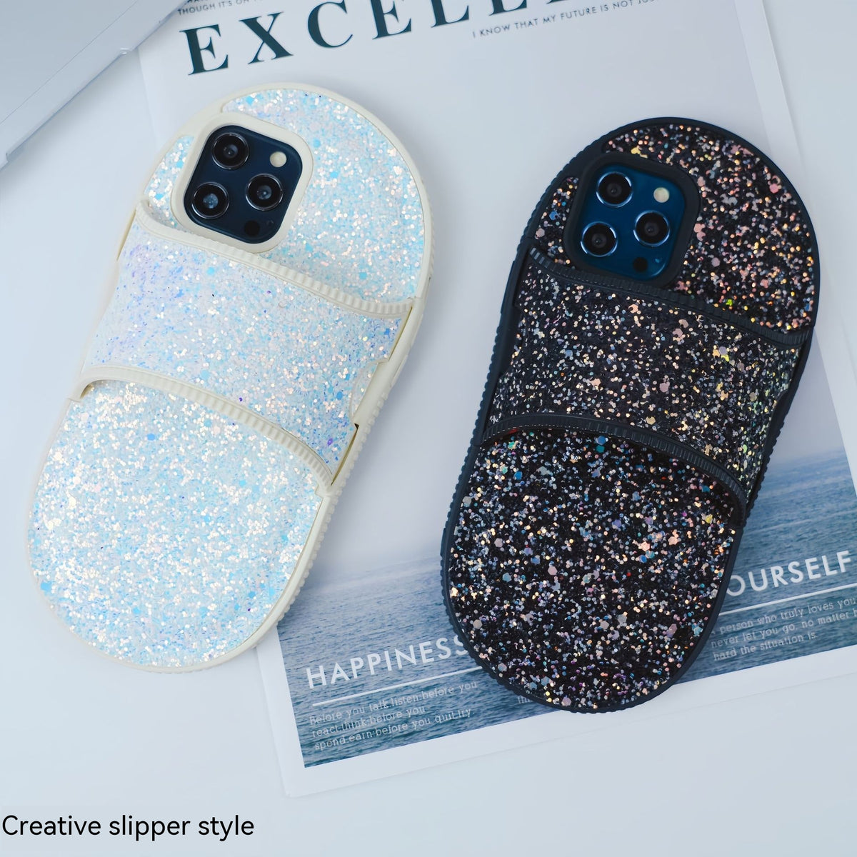 Étui téléphonique pour chaussons en Strass