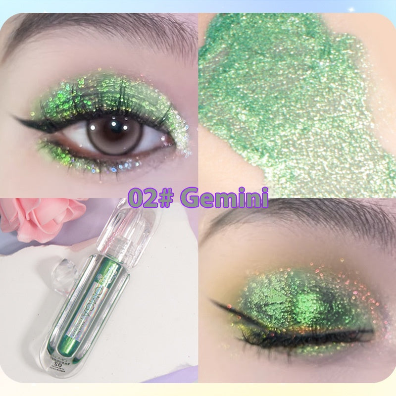 Chaméléon Strass Liquid Eye Shadow Série Multicolore Perlescent mince et brillant H