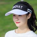 Chapeau de soleil sport blanc bord noir-1 pièce