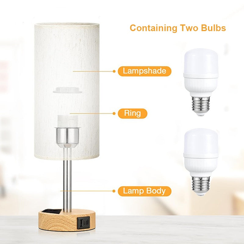 Lampes de chevet avec prise 3 broches