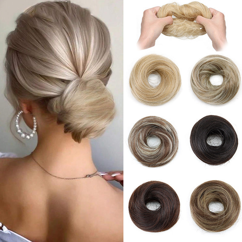 Bande de caoutchouc droite cravate de cheveux pour les femmes
