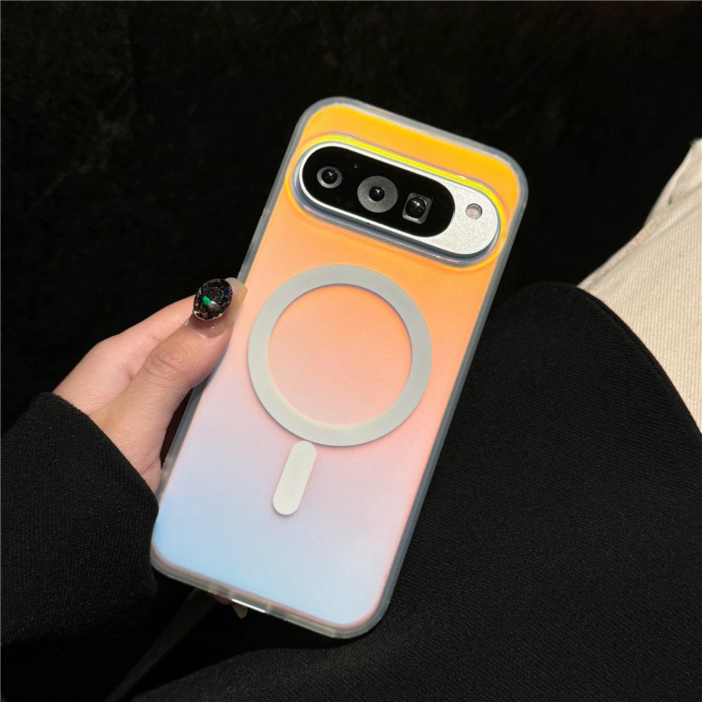 Cas de téléphone magnétique gelé Laser couleur changement de couleur