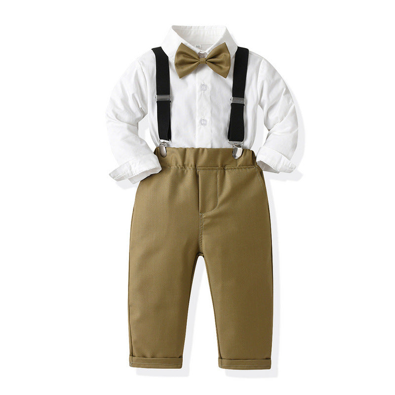 Clip-on enfant Suspender Pantalons Deux-Piece Set Fashion Kids' Outfit