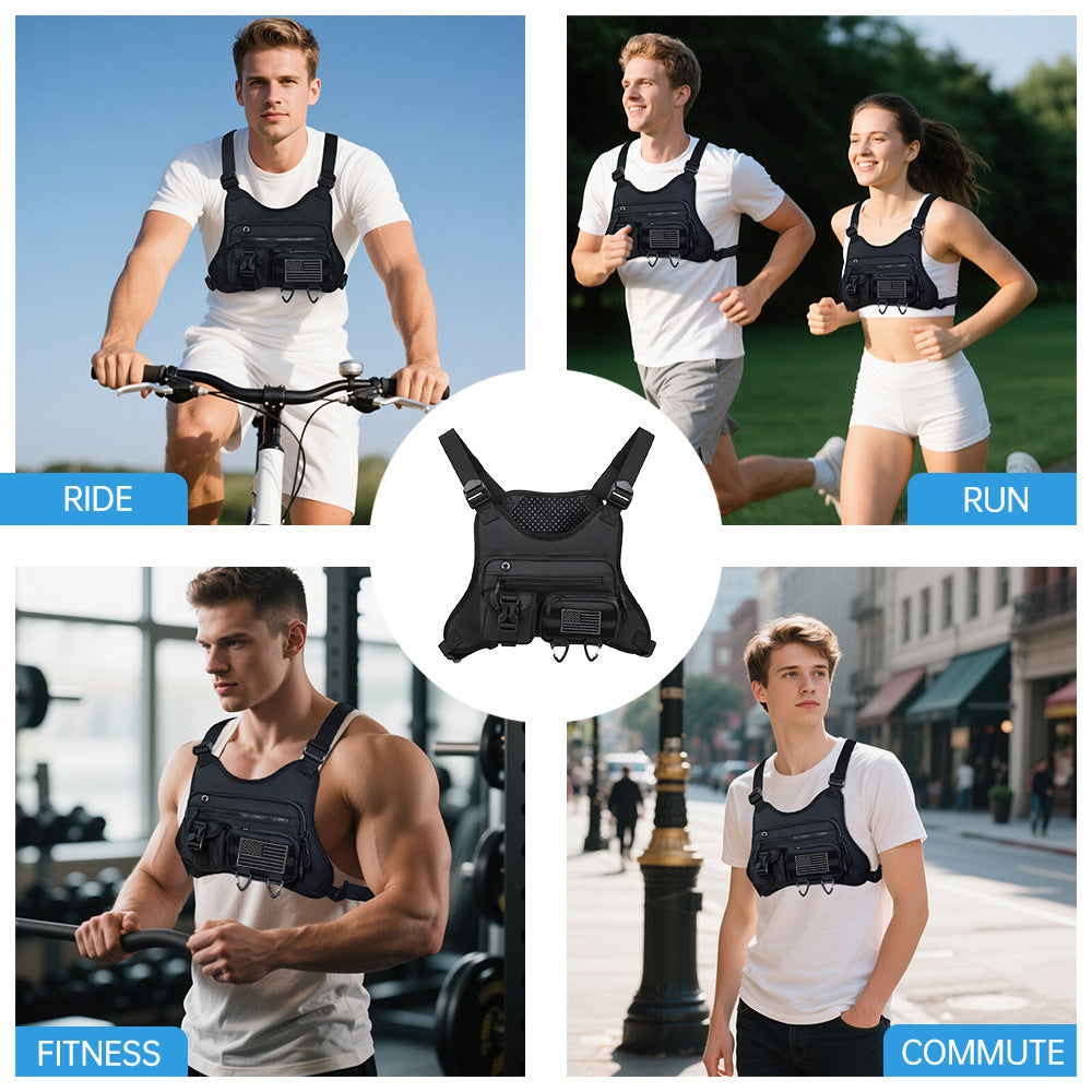Sports de plein air sac de poitrine d'équitation respirant vest
