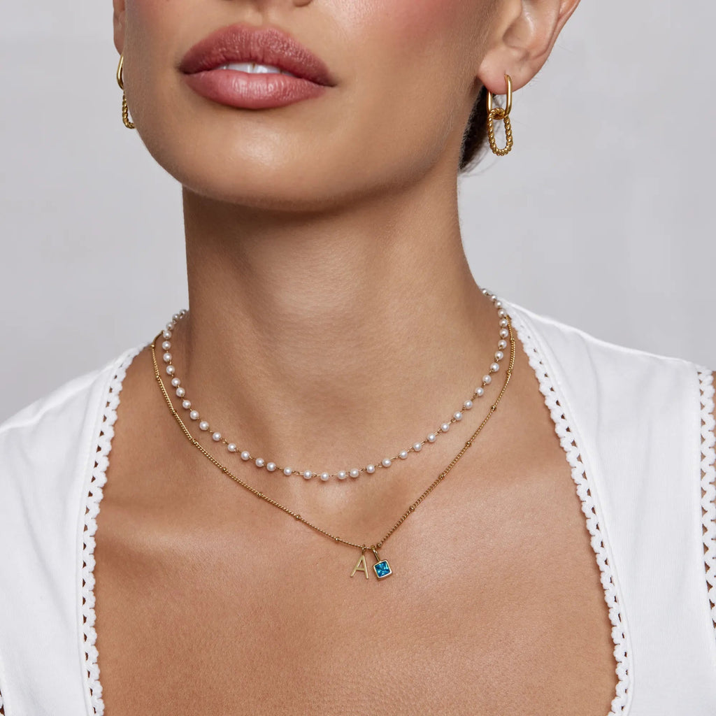 Chaîne de perles en acier inoxydable Collier personnalisable