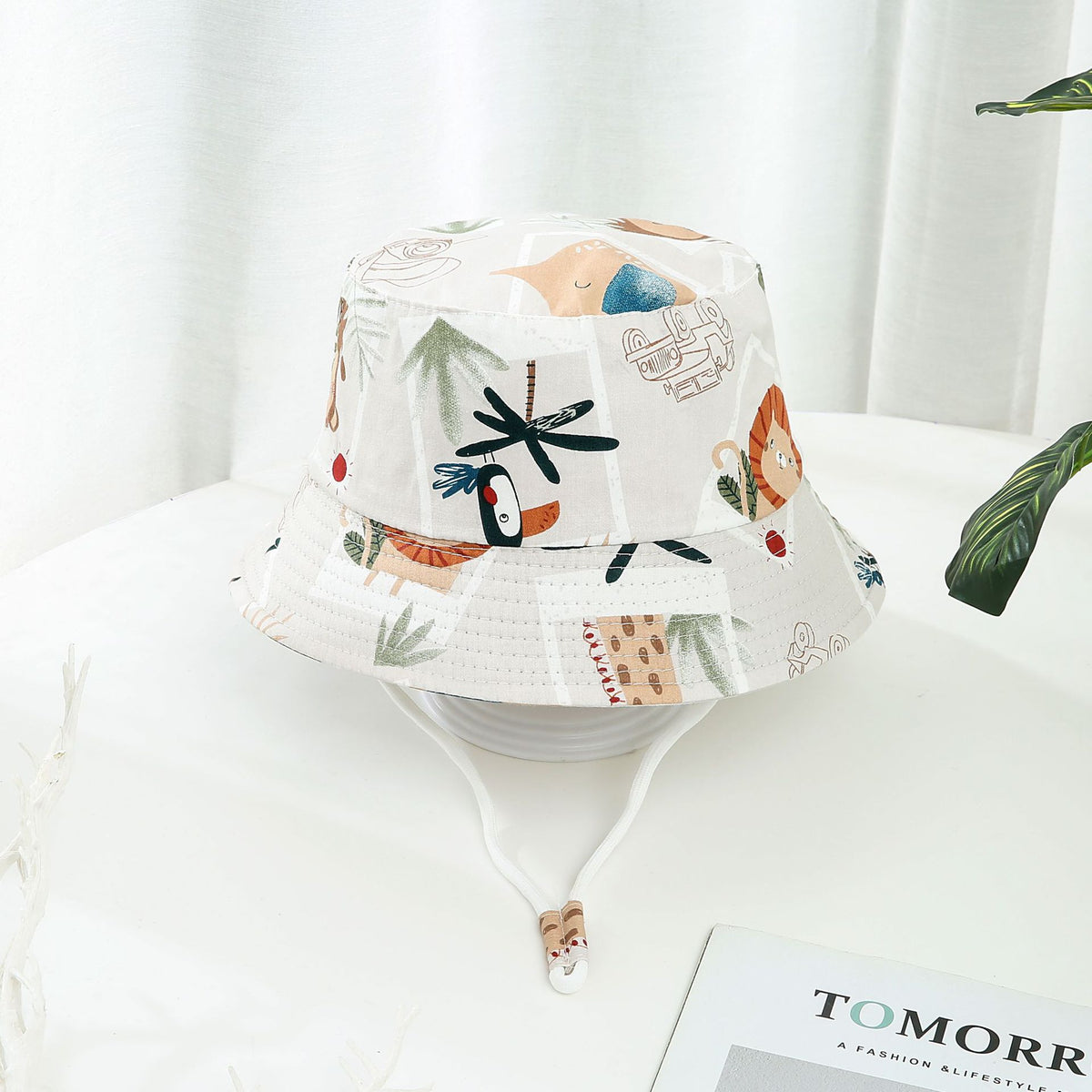 Enfants imprimé Dinosaur Bucket Sun Hat Big Brim Boy Girl Hat
