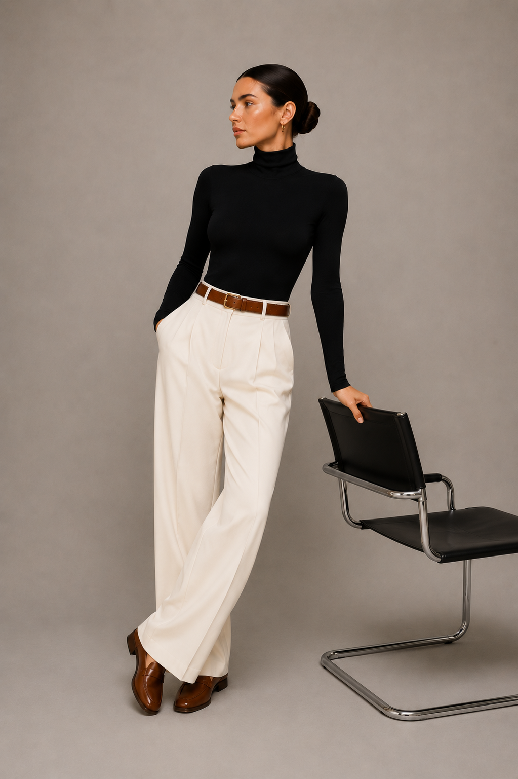 Robe à manches longues pour femme Bodysuit Slim Fit Stretch Soft Basic One Piece Top