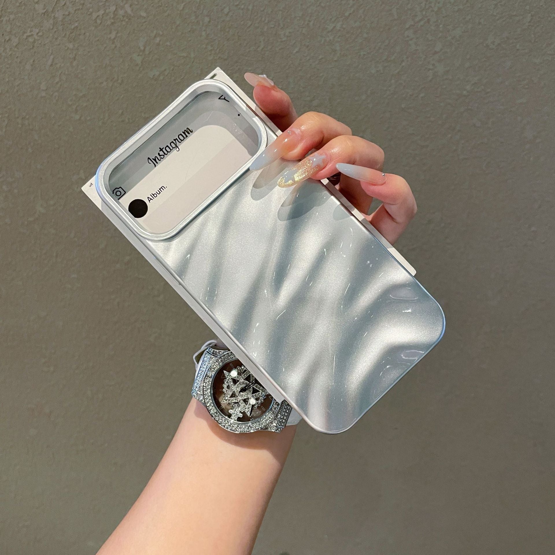 Housse de téléphone plissée de couleur solide anti-chute