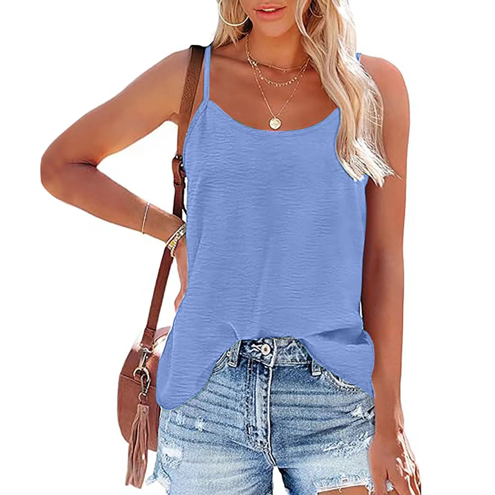 Femmes Solid-Color Ice-Silk rided Backless Boitier Top