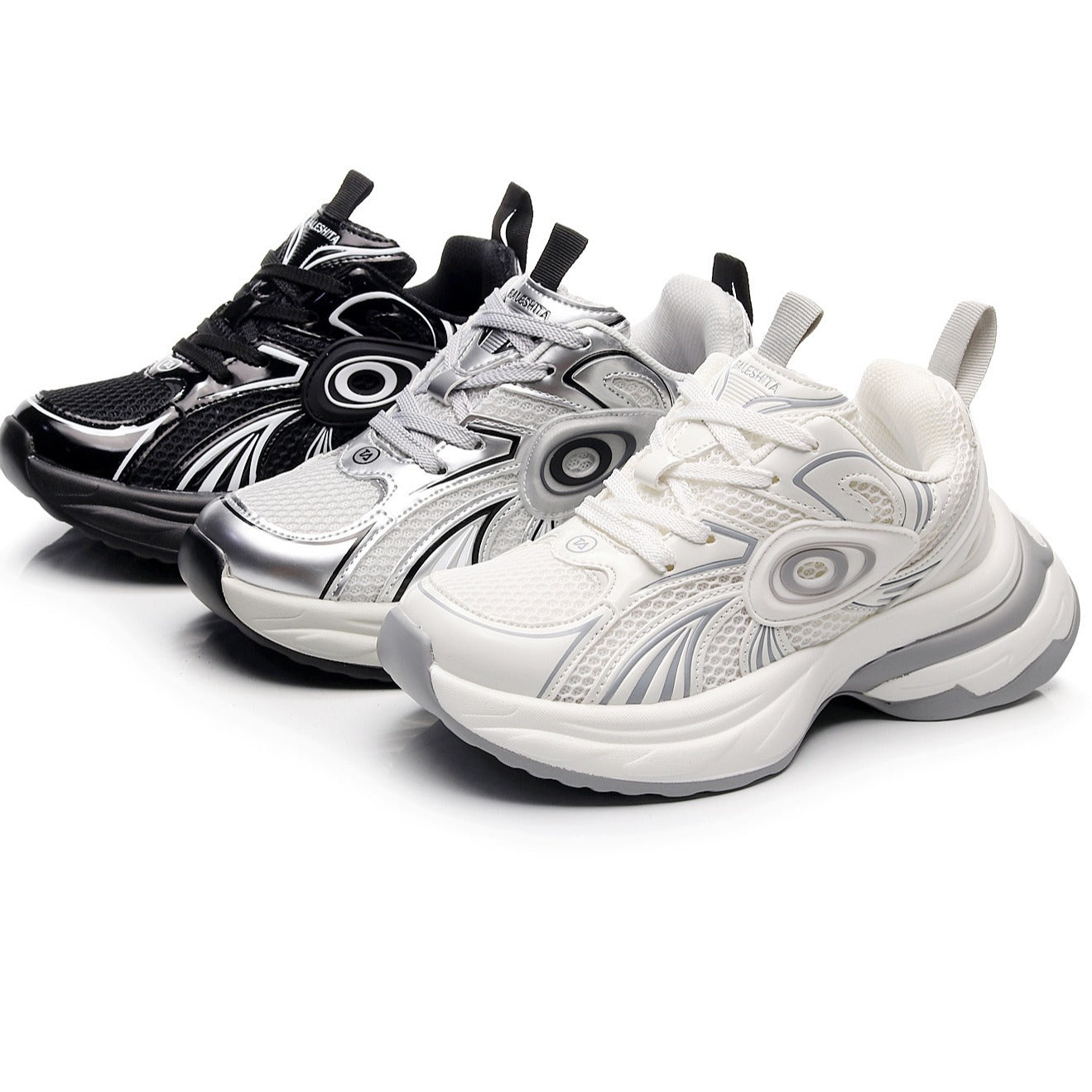 Trendy Chunky-soled Argent Chaussures papa