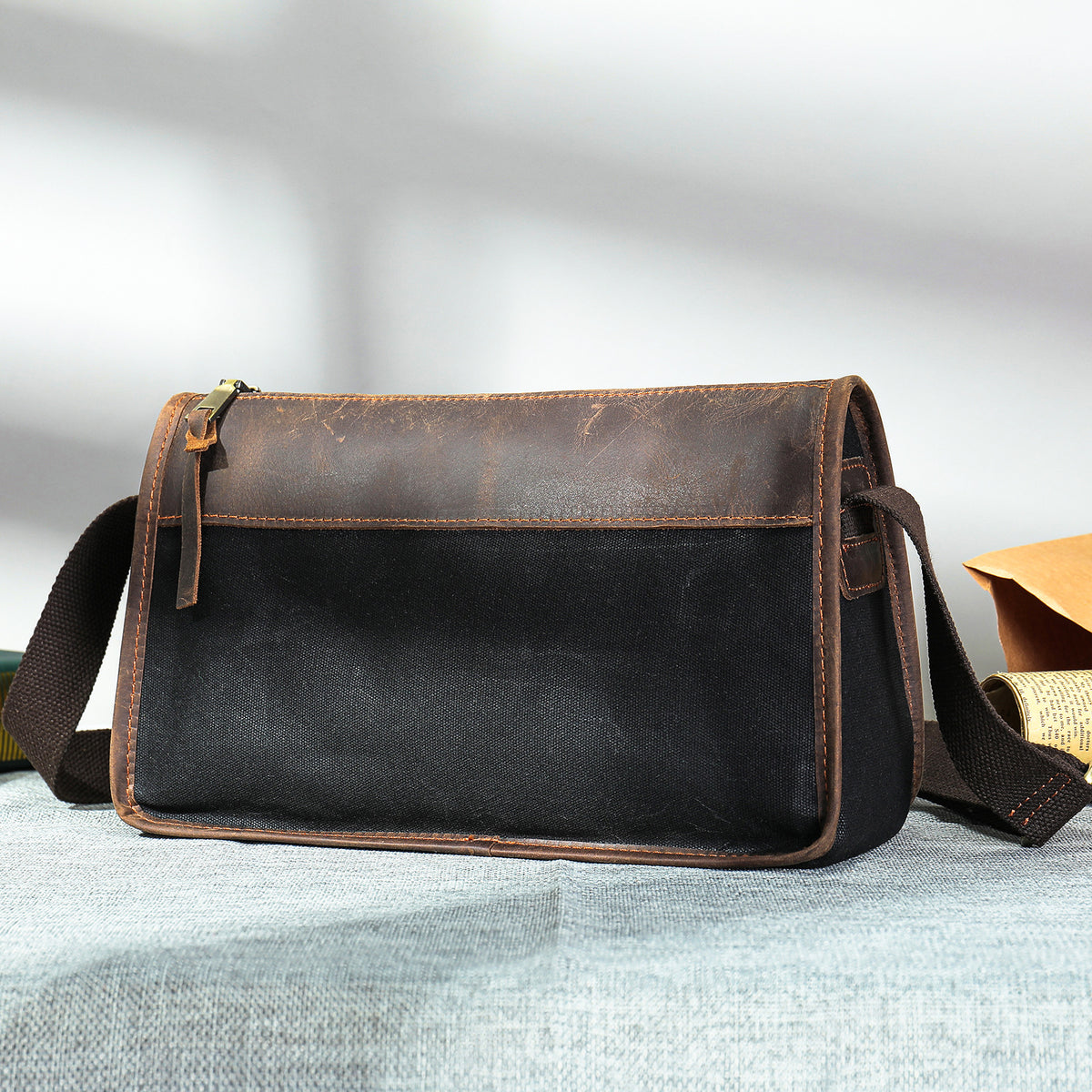 Sac de corps Cowhide haute capacité pour hommes haut de gamme