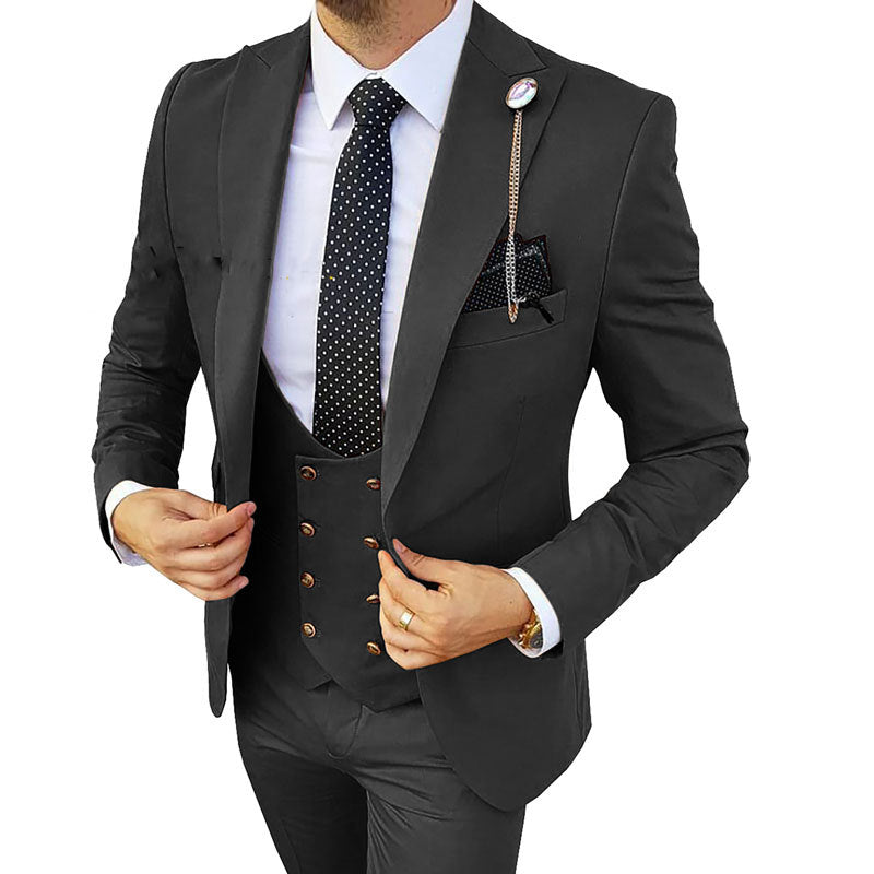 Fashion homme trois pièces costume appearing mince