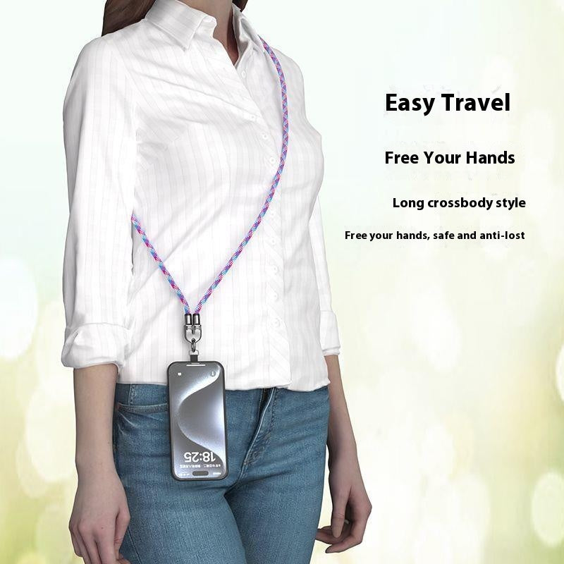 Câble de données de lanyard de téléphone portable rechargeable deux en un