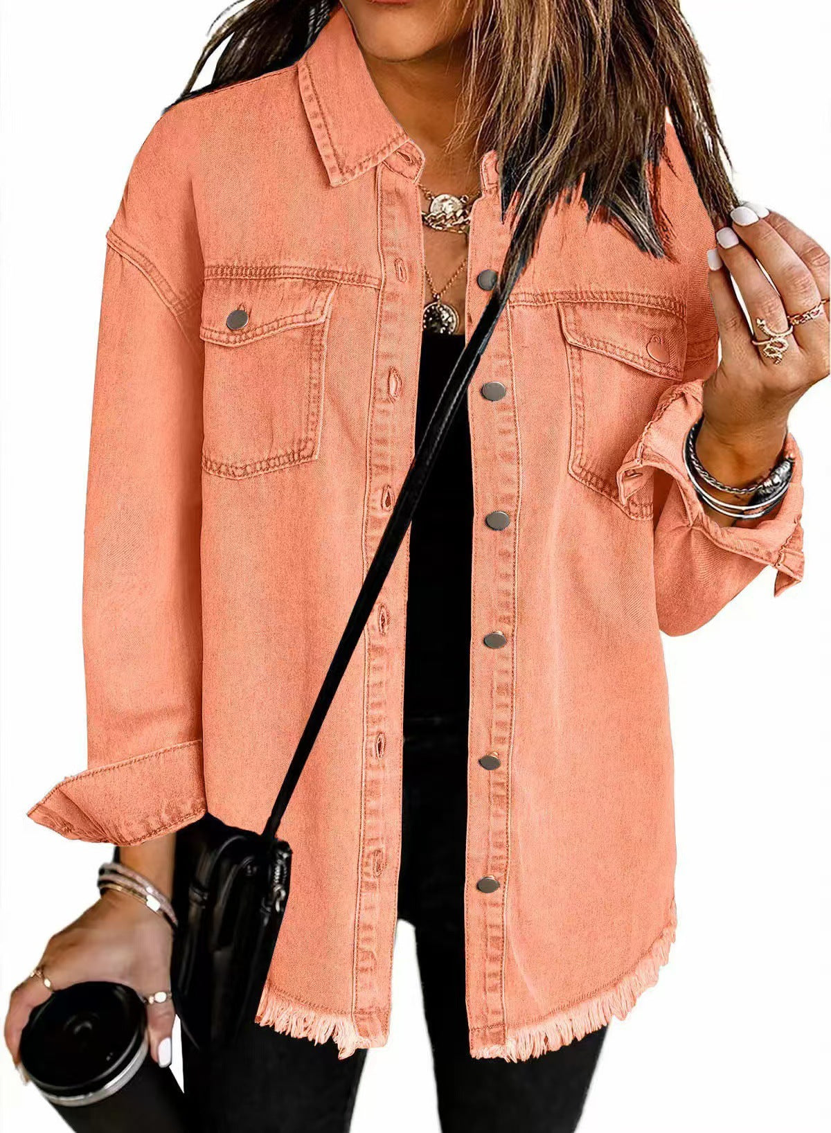 Veste Denim Lavée pour Femme